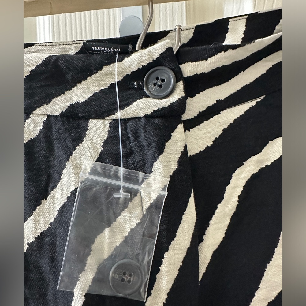 NWOT Sincerely Jules zebra Print Wide Leg Pants Size Large - Picture 4 of 10